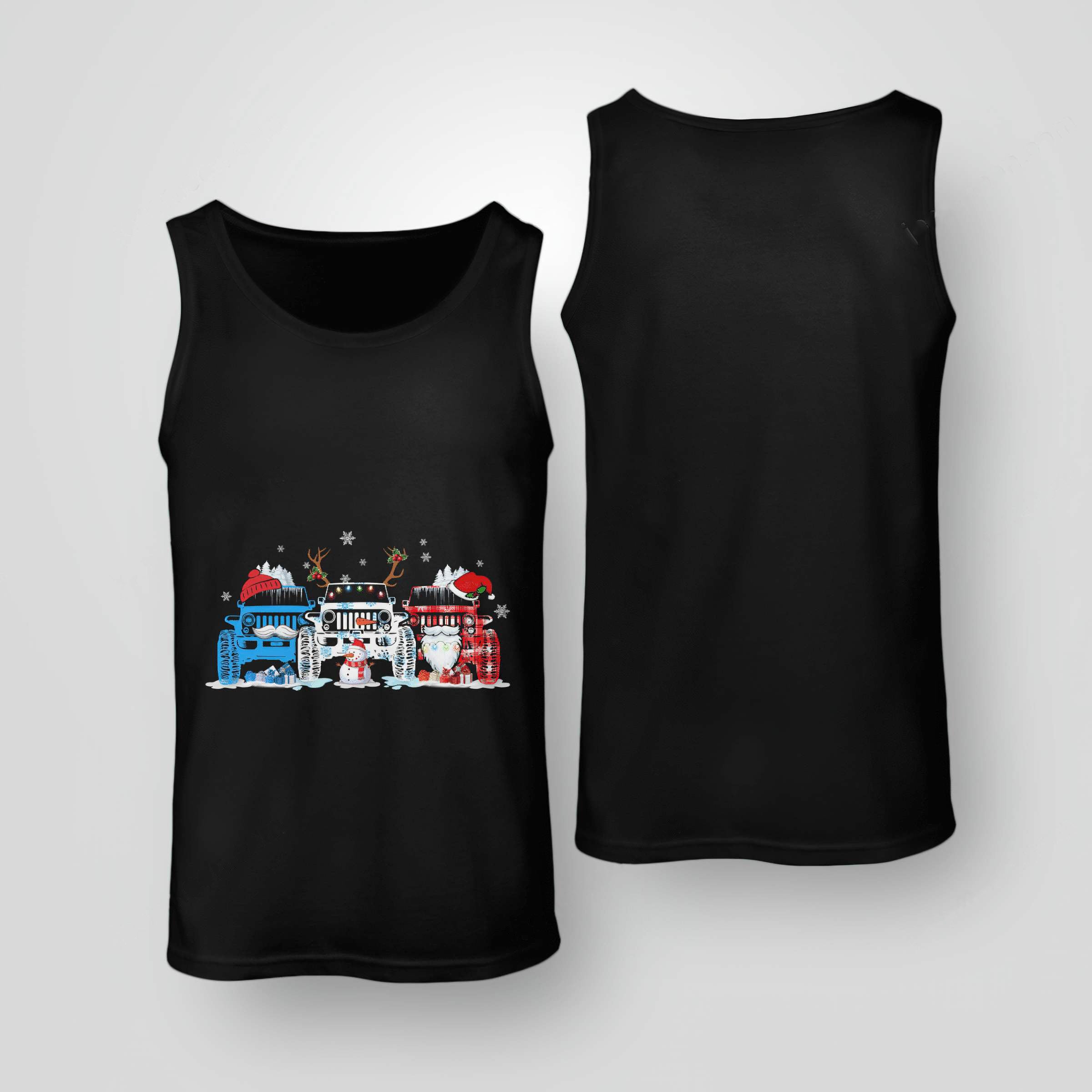 Snow Jeep Christmas 1 Tank Top