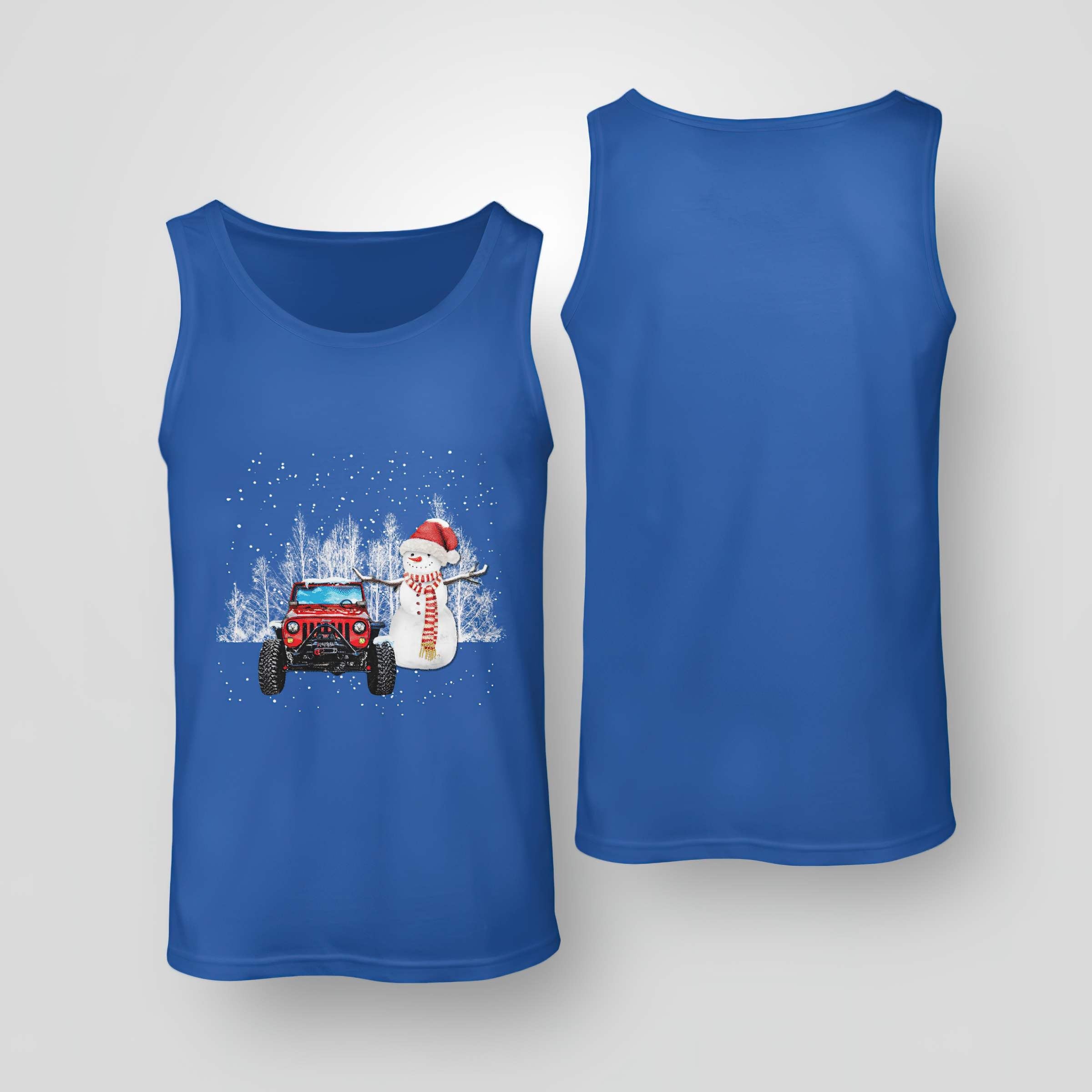 Snow Jeep Christmas 2 Tank Top