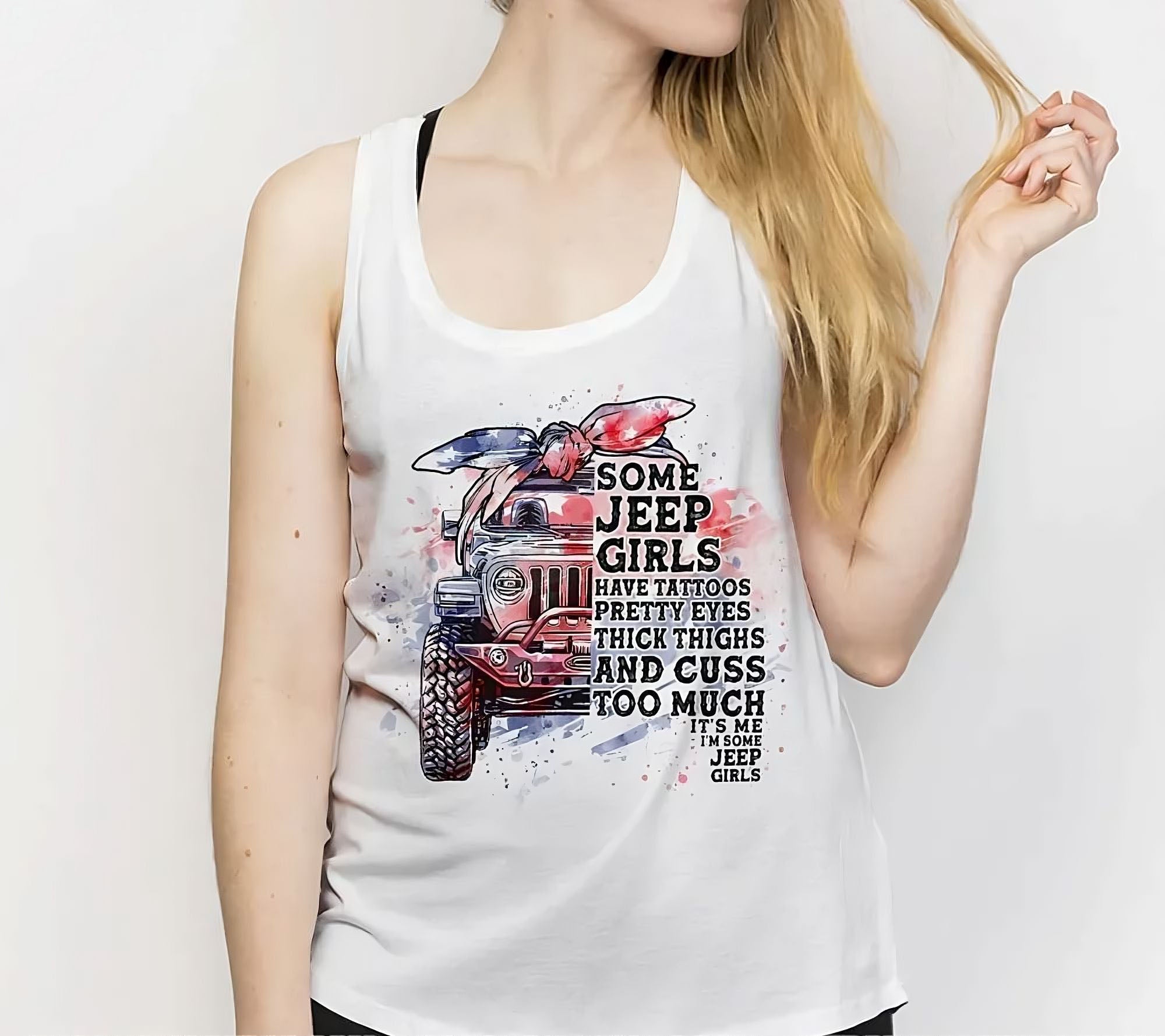 Some Jeep Girls Have Tattoos All Over Print Tank Top