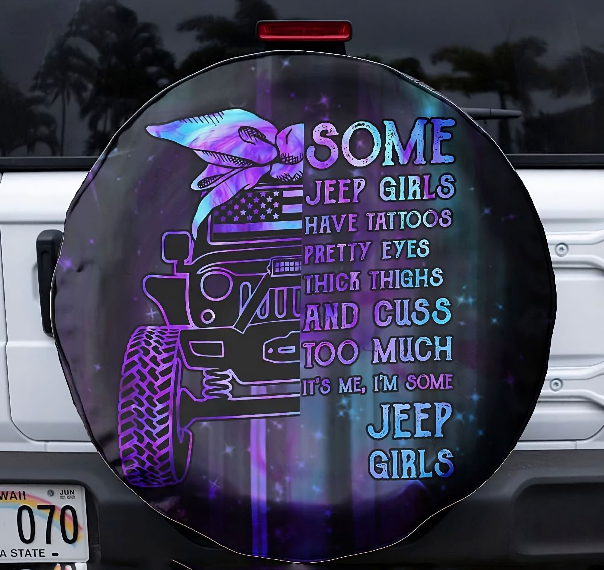 Some Jeep Girls Holo Automotive Spare Tire cover