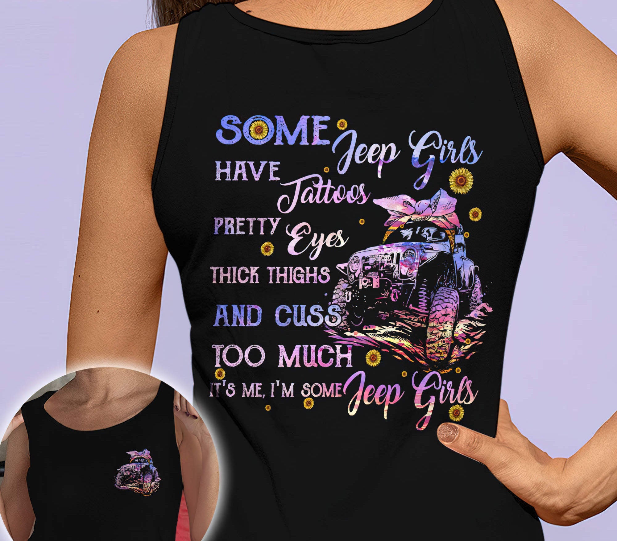 Some Jeep Girls Hologram Tank Top