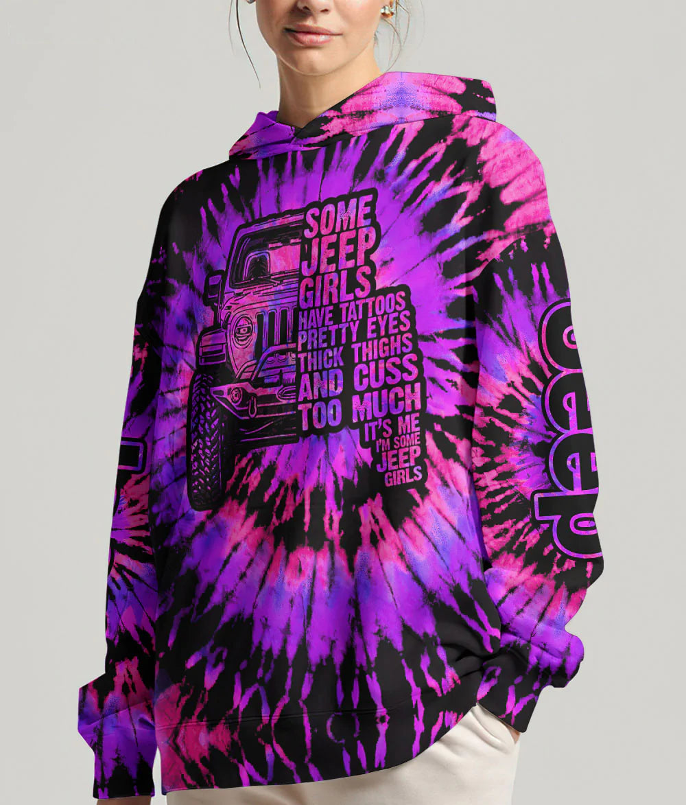 Some Jeep Girls Purple Tie Dye Hoodie