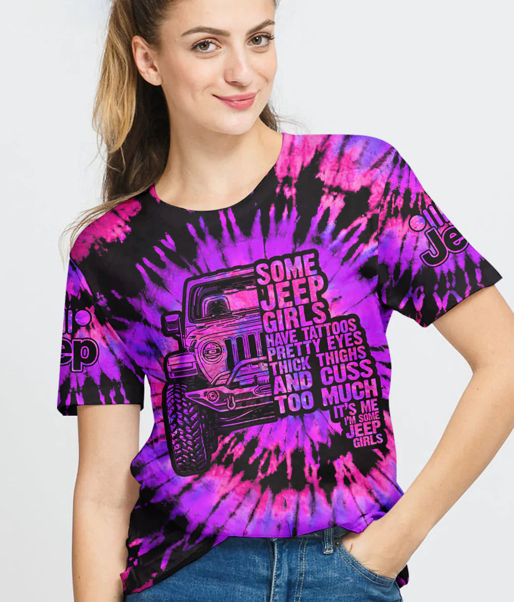 Some Jeep Girls Purple Tie Dye T Shirt